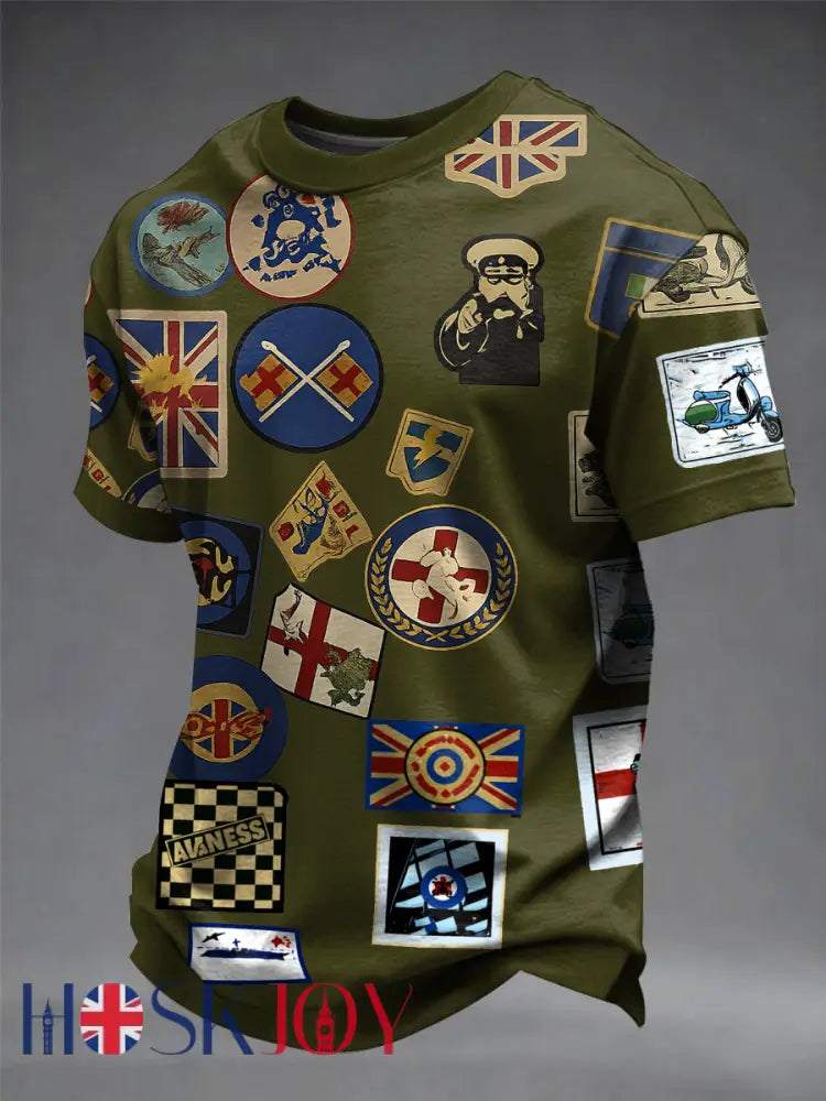 Men’s UK Mods Music Lover short sleeves t-shirt - Army Green / S