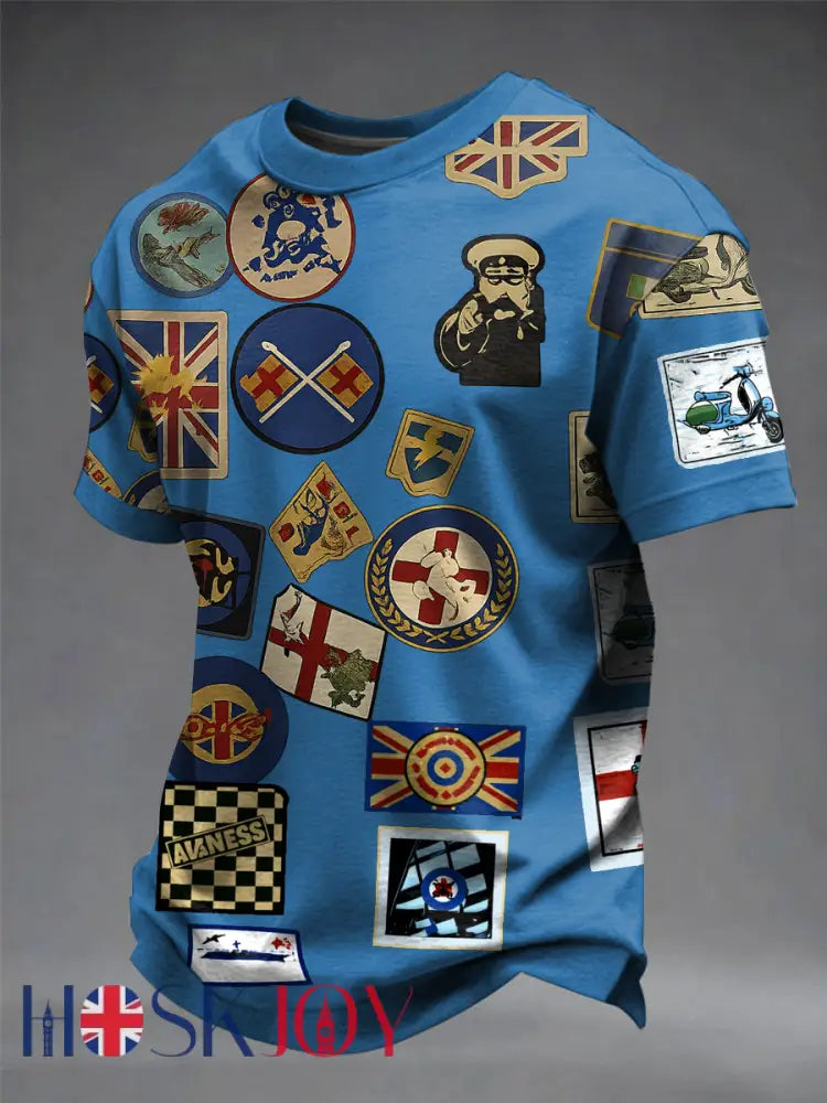 Men’s UK Mods Music Lover short sleeves t-shirt - Blue / S