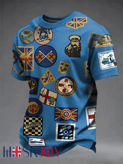 Men’s UK Mods Music Lover short sleeves t-shirt - Blue / S
