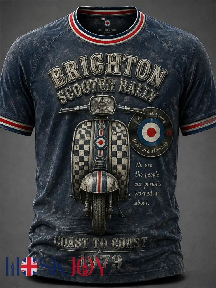 Men’s UK Mods Music Lover The Jam Printed Short-Sleeve T-Shirt - Deep Blue / S