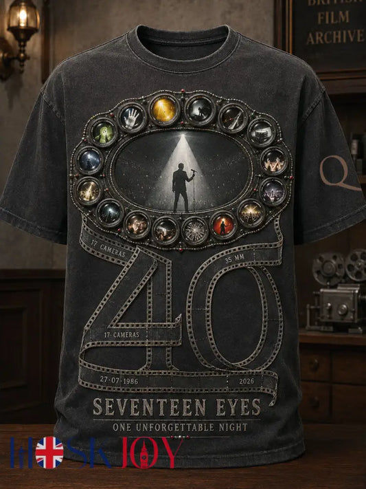 Men’s UK Music Lover Art Printed T-shirt - Dark Grey / S