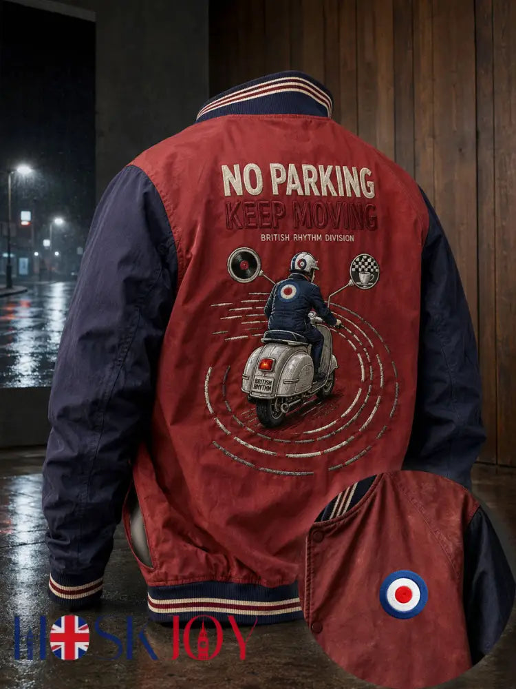 Men’s UK Music Lover Mods Culture Printed Jacket - Red / S