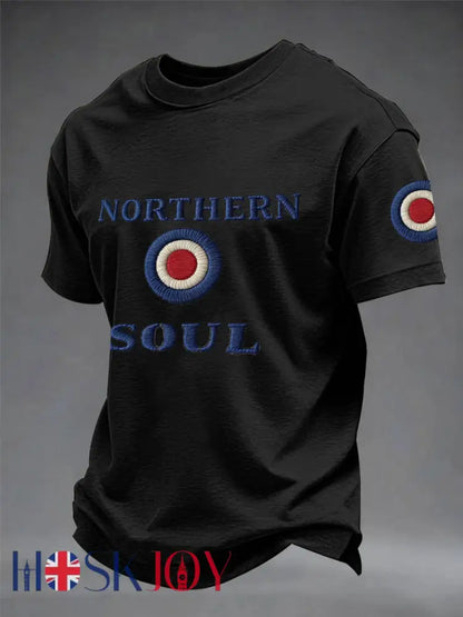 Men’s UK Music Northern Soul Lover imitation cotton short-sleeved T-shirt - Black / S