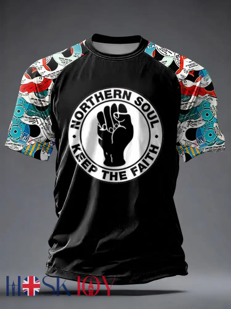 Men’s UK Music Northern Soul Lover short sleeve t-shirt - Black / S