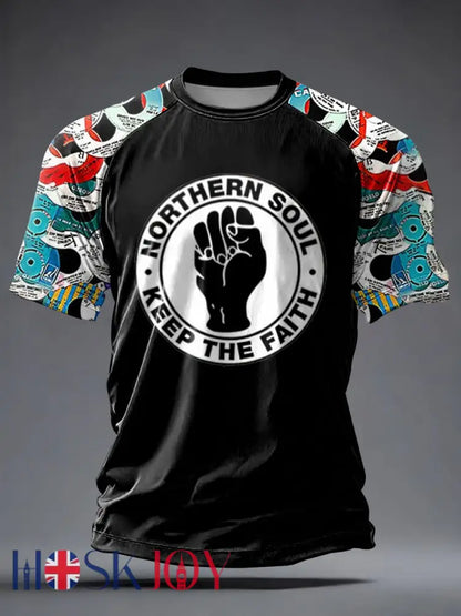 Men’s UK Music Northern Soul Lover short sleeve t-shirt - Black / S