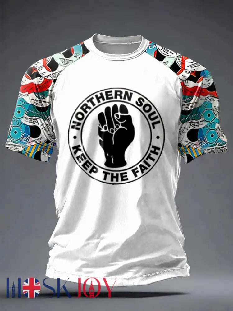 Men’s UK Music Northern Soul Lover short sleeve t-shirt - White / S