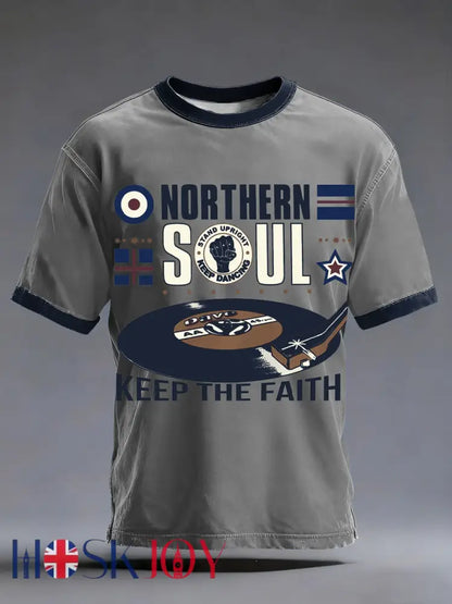 Men’s UK Music Northern Soul Lover short sleeves t-shirt - Gray / S