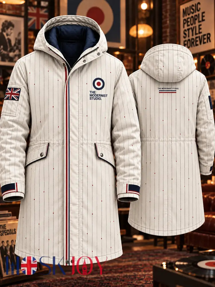 Men’s Uk Paul Weller Mod Culture Printed Hooded Long Coat - A / S