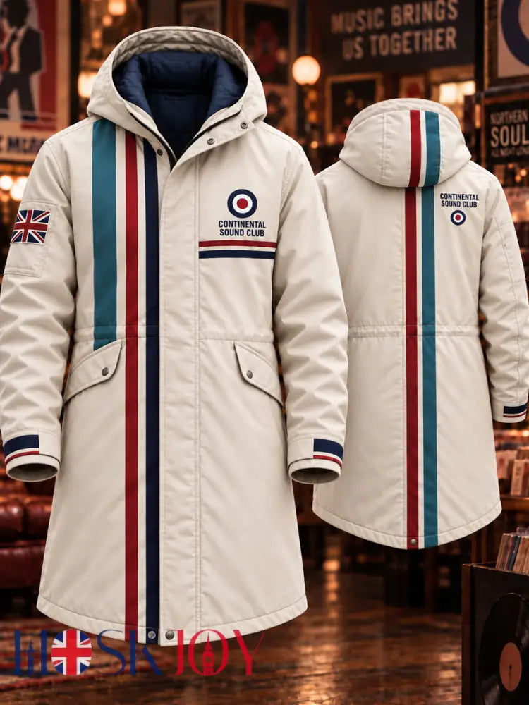 Men’s Uk Paul Weller Mod Culture Printed Hooded Long Coat - A / S