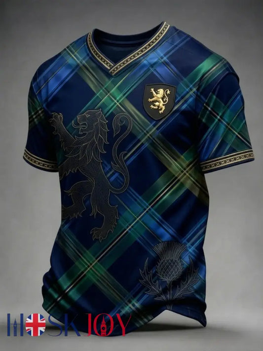 Men’s UK Scotland Football Lover 2026 Printed T-shirt - Blue / S