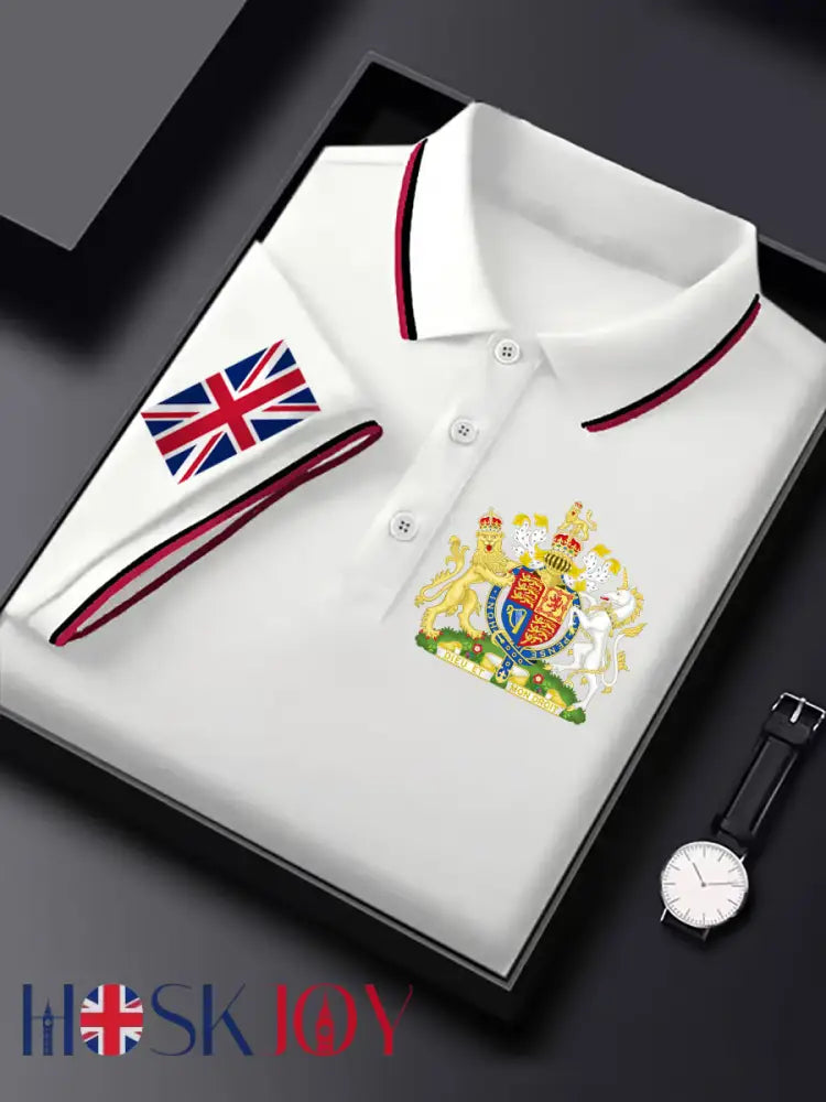 Men’s United Kingdom Print Short Sleeve Shirt - White / S