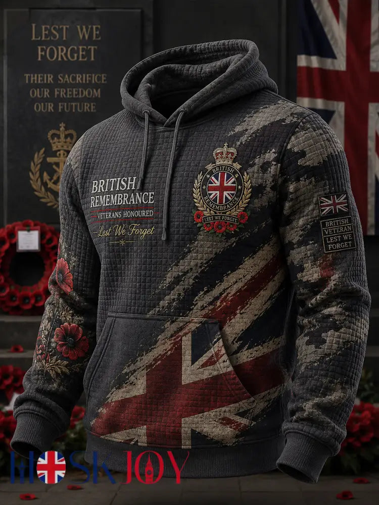 Men’s Veteran Memorial Graphic Waffle-Knit Long-Sleeve Sweatshirt - A / S
