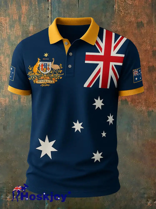 Men’s Vintage Australian Holiday Smart Casual Polo Shirt A / S