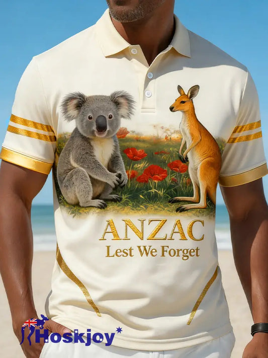 Men’s Vintage Australian Holiday Smart Casual Polo Shirt A / S