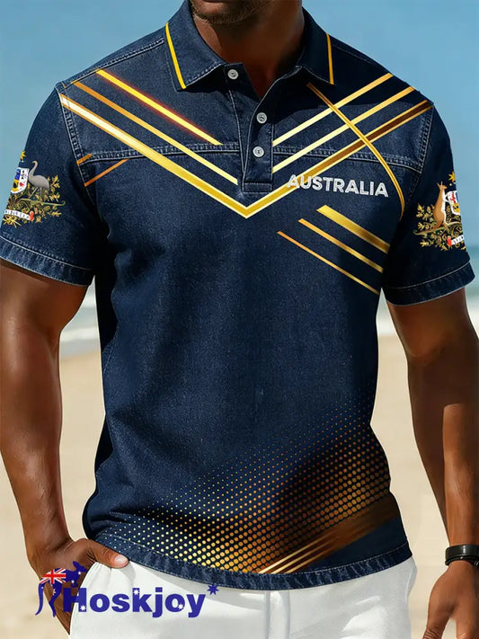 Men’s Vintage Australian Holiday Smart Casual Polo Shirt A / S