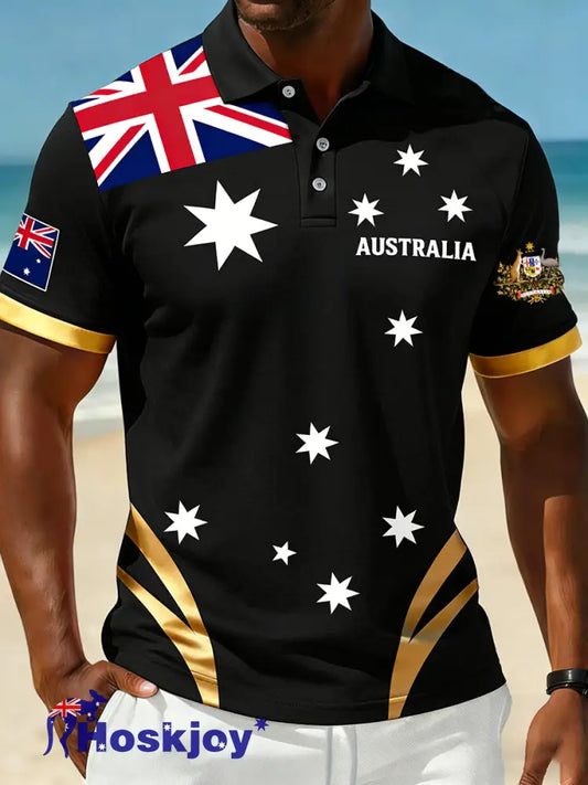 Men’s Vintage Australian Holiday Smart Casual Polo Shirt A / S