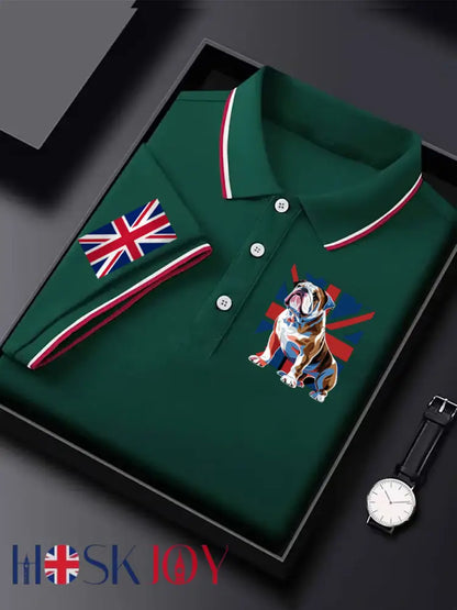Men’s Vintage British Bulldog Casual Shirt - Dark Green / S