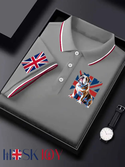 Men’s Vintage British Bulldog Casual Shirt - Gray / S
