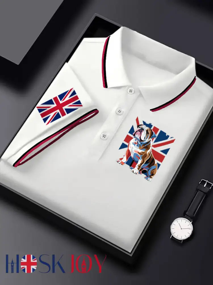 Men’s Vintage British Bulldog Casual Shirt - White / S