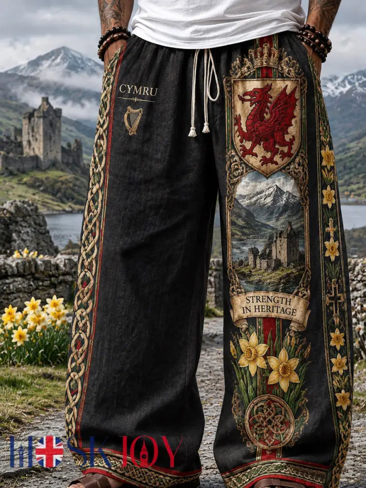 Men’s Vintage British Wales Printed Pants - A / S
