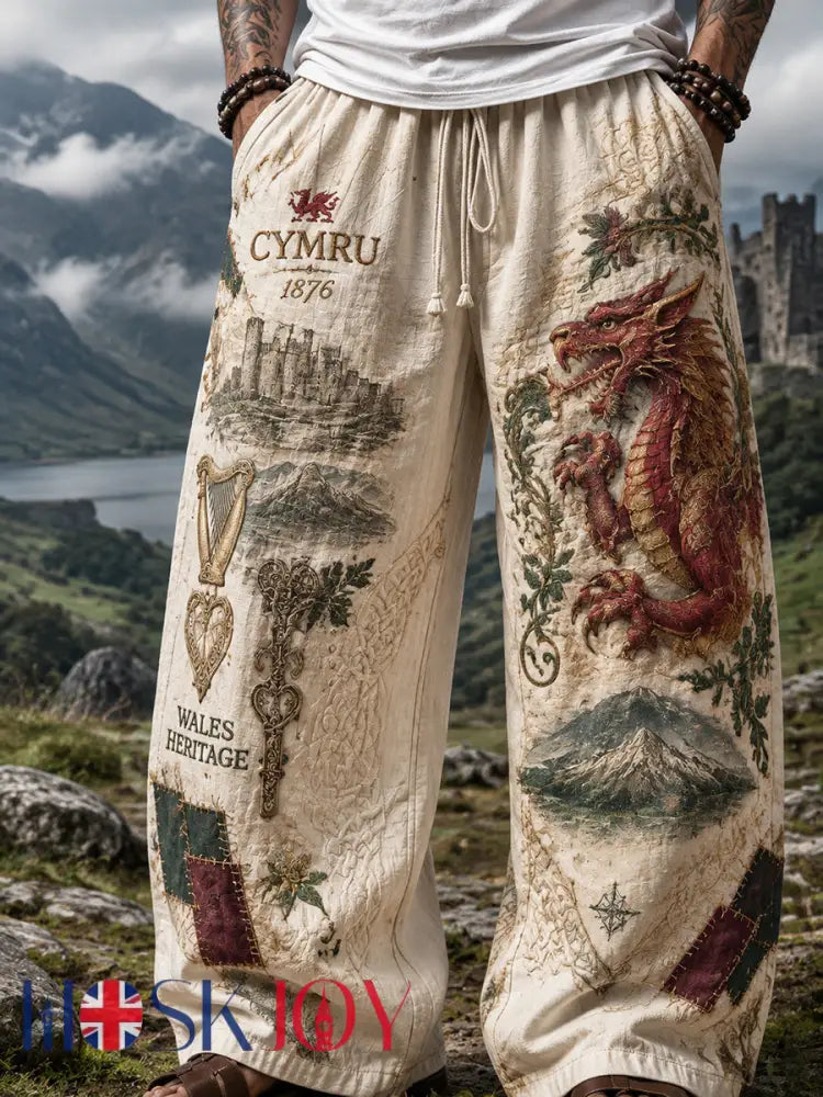 Men’s Vintage British Welsh Print Pants - A / S