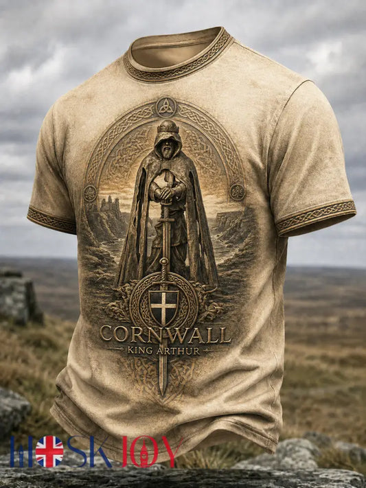 Men’s Vintage Cornwall Arthur Legend Print T-Shirt - As picture / S