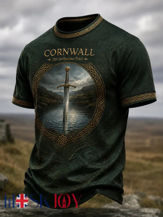Men’s Vintage Cornwall Arthur Legend Print T-Shirt - As picture / S