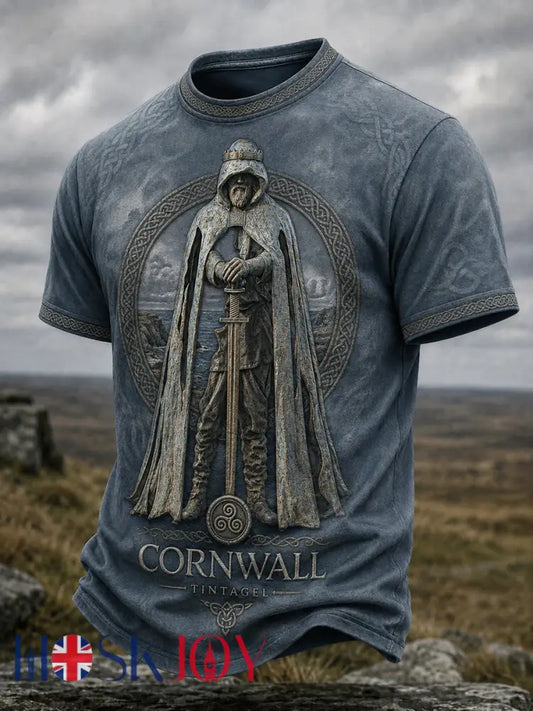 Men’s Vintage Cornwall Arthur Legend Print T-Shirt - As picture / S