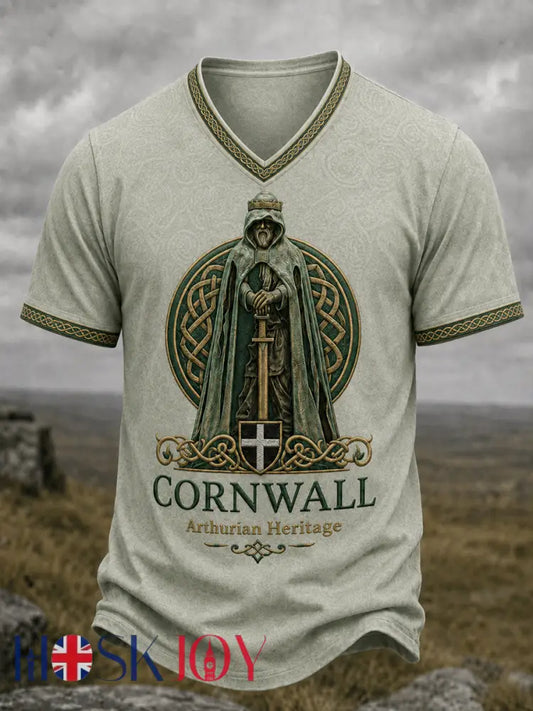Men’s Vintage Cornwall Arthur Legend Print T-Shirt - As picture / S