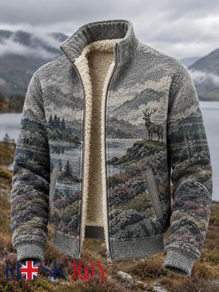 Men’s Vintage Scottish St Andrew’s Day Printed Composite Fleece Jacket - A / S