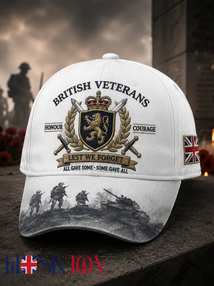 Men’s Vintage-Style Hat With Military Commemorative Print - A / ONE