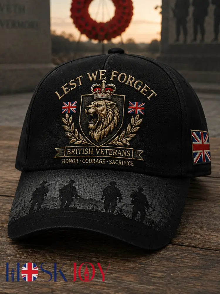 Men’s Vintage-Style Hat With Military Commemorative Print - A / ONE