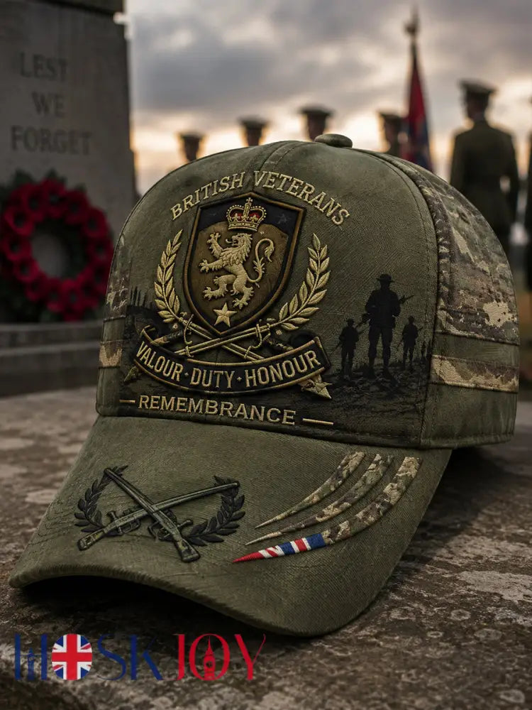 Men’s Vintage-Style Hat With Military-Inspired Print - A / ONE