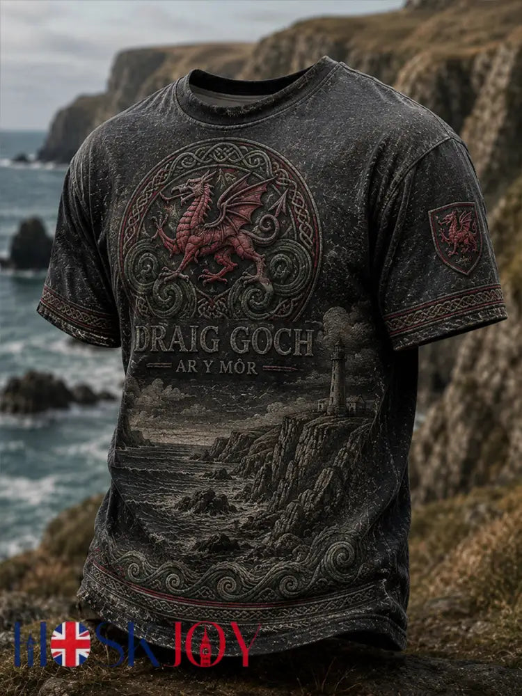 Men’s Wales Heritage Design T-shirt - As picture / S