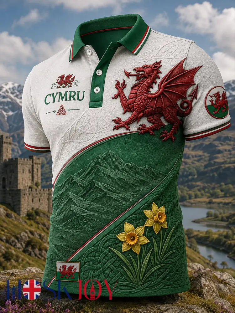 Men’s Wales Uk Short Sleeve Shirt - A / S