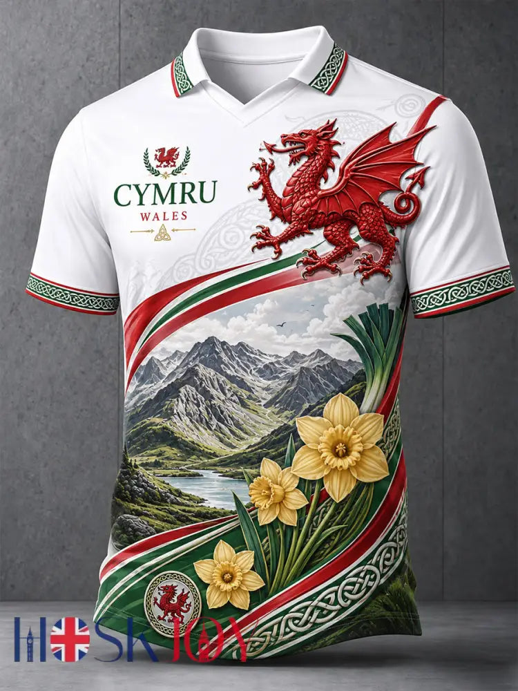 Men’s Wales Uk Short Sleeve Shirt - A / S