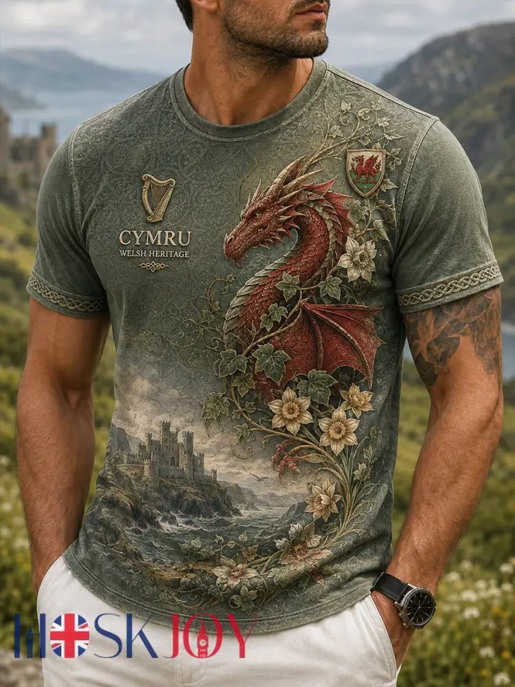 Men’s Wales Uk Short Sleeves T-Shirt - A / S