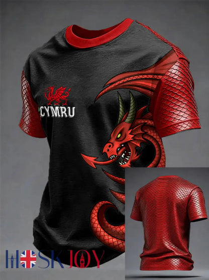 Men’s Wales Welsh Lover Printed T-shirt - Black / S