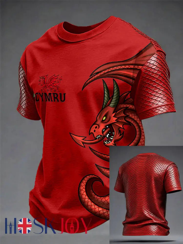 Men’s Wales Welsh Lover Printed T-shirt - Red / S