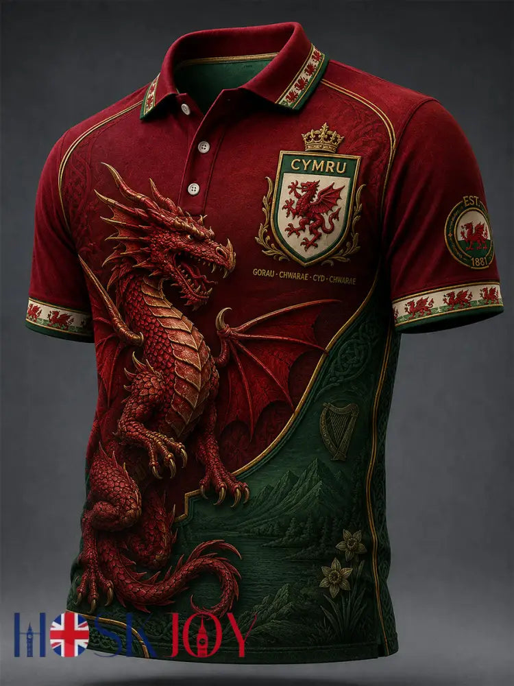 Men’s Wales Welsh Rugby Lover Short Sleeve Shirt - A / S