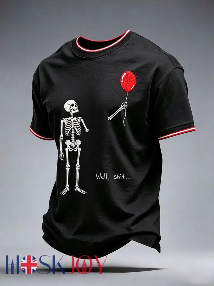 Men’s Well Shit Skull T-Shirt - Black / S
