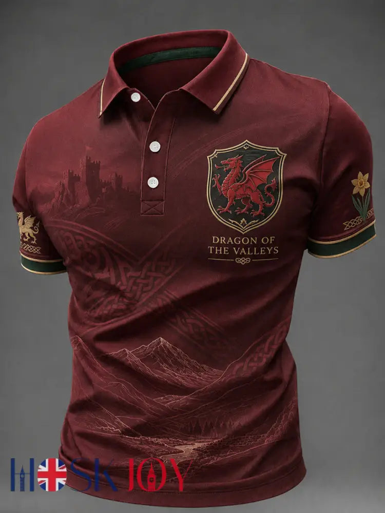 Men’s Welsh Dragon Printed Shirt - As picture / S