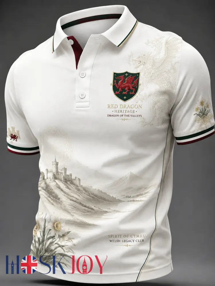 Men’s Welsh Dragon Printed Shirt - As picture / S