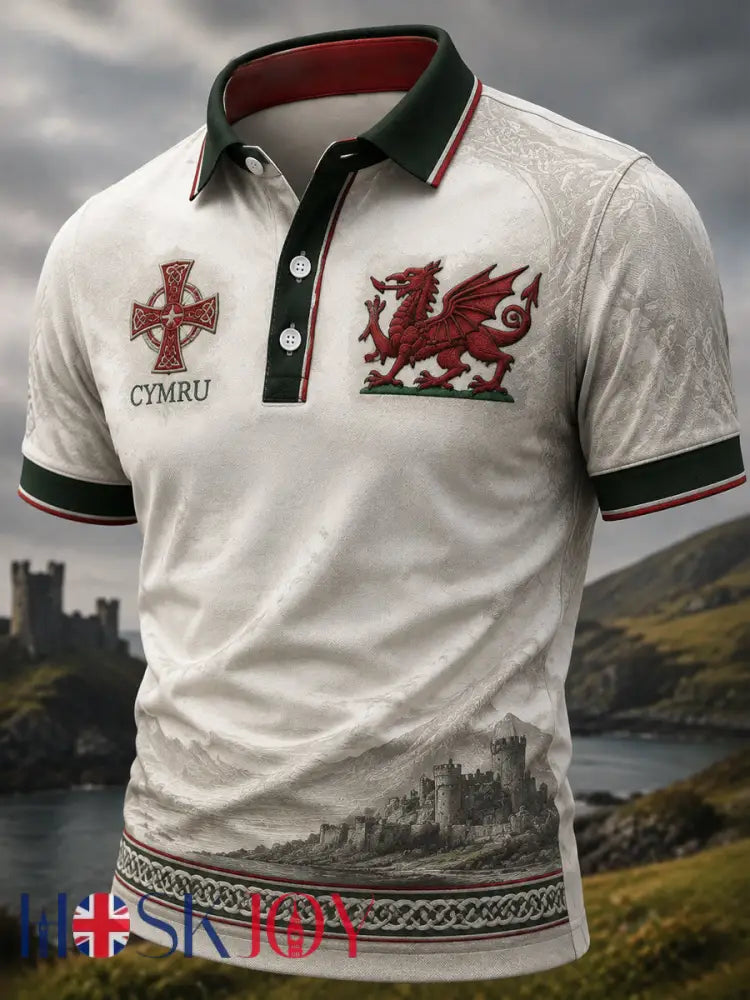 Men’s Welsh Dragon Printed Shirt - As picture / S