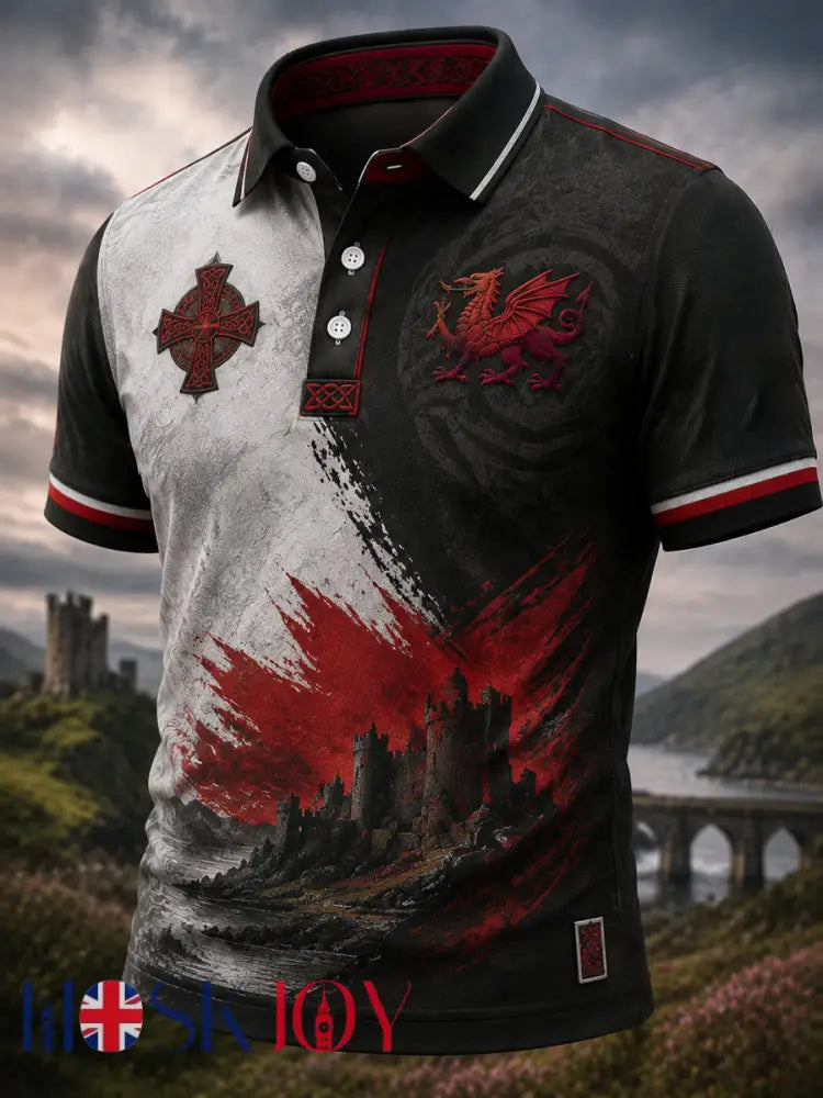 Men’s Welsh Dragon Printed Shirt - As picture / S