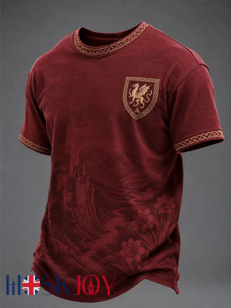 Men’s Welsh Dragon Printed T-shirt - As picture / S