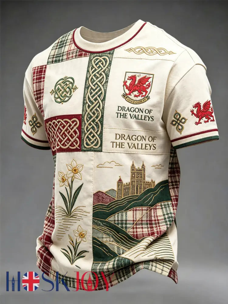 Men’s Welsh Dragon Printed T-shirt - As picture / S