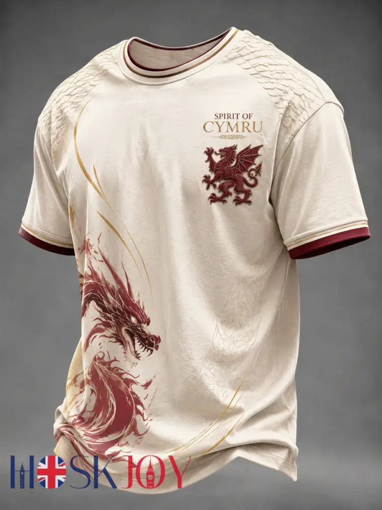 Men’s Welsh Dragon Printed T-shirt - As picture / S