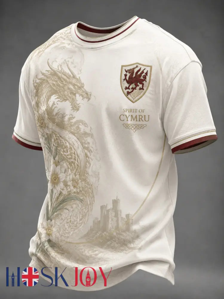 Men’s Welsh Dragon Printed T-shirt - As picture / S