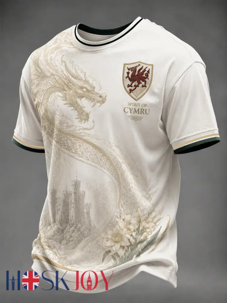 Men’s Welsh Dragon Printed T-shirt - As picture / S